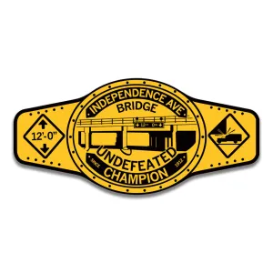 Independence Ave Bridge: Undefeated Die-Cut Sticker