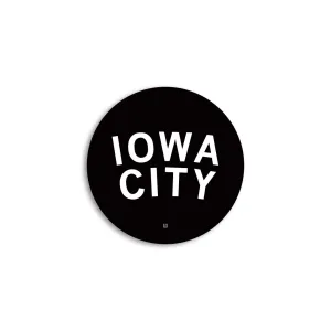 Iowa City Curved Logo Mini Circle Sticker
