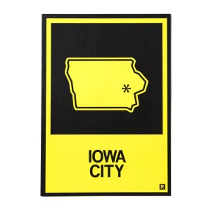 Iowa City, Iowa Outline Postcard