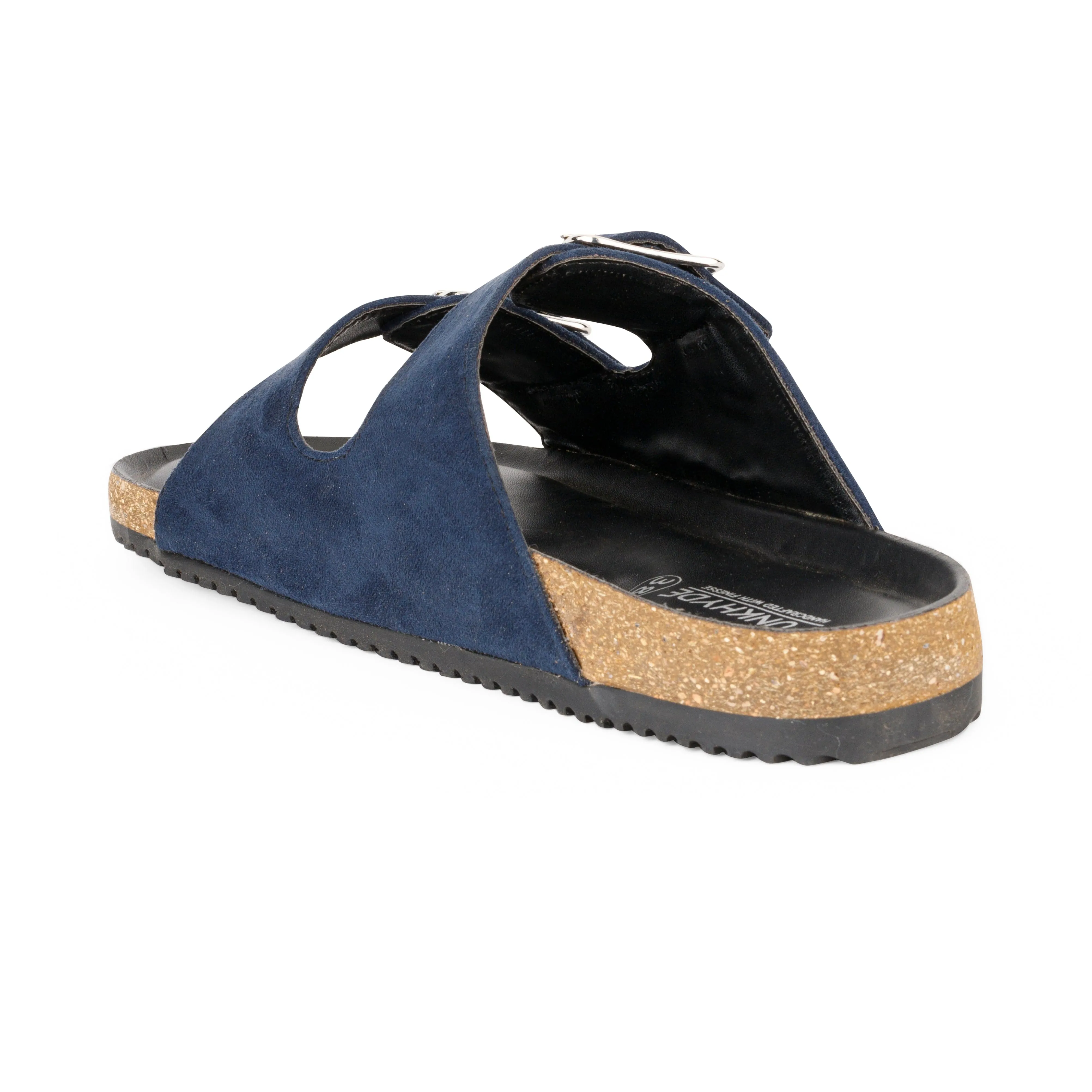 Jorain Navy Blue Suede Comfort Slipons