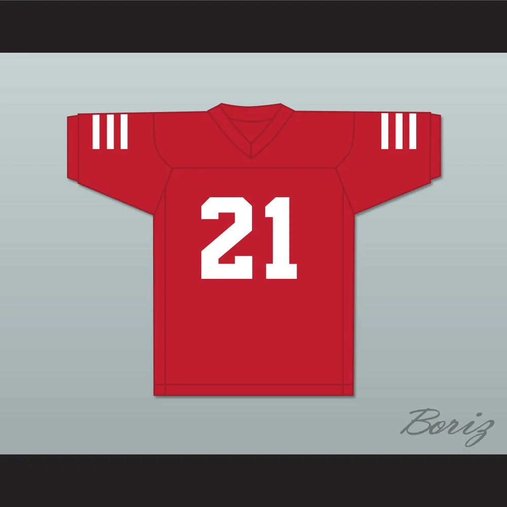 Julian Edelman 21 Redwood City 49ers Red Football Jersey