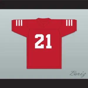 Julian Edelman 21 Redwood City 49ers Red Football Jersey