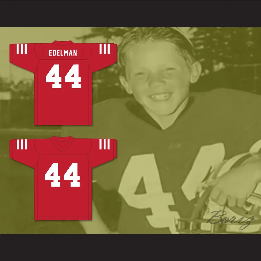 Julian Edelman 44 Redwood City 49ers Red Football Jersey