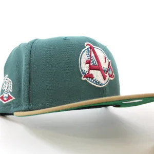 KANSAS CITY ATHLETICS Elephant New Era 59Fifty Fitted Hat (Pine Khaki Green Under Brim)