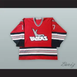 Kansas City Blades Red Hockey Jersey