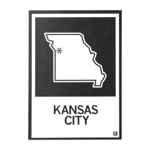 Kansas City, Missouri Outline Postcard
