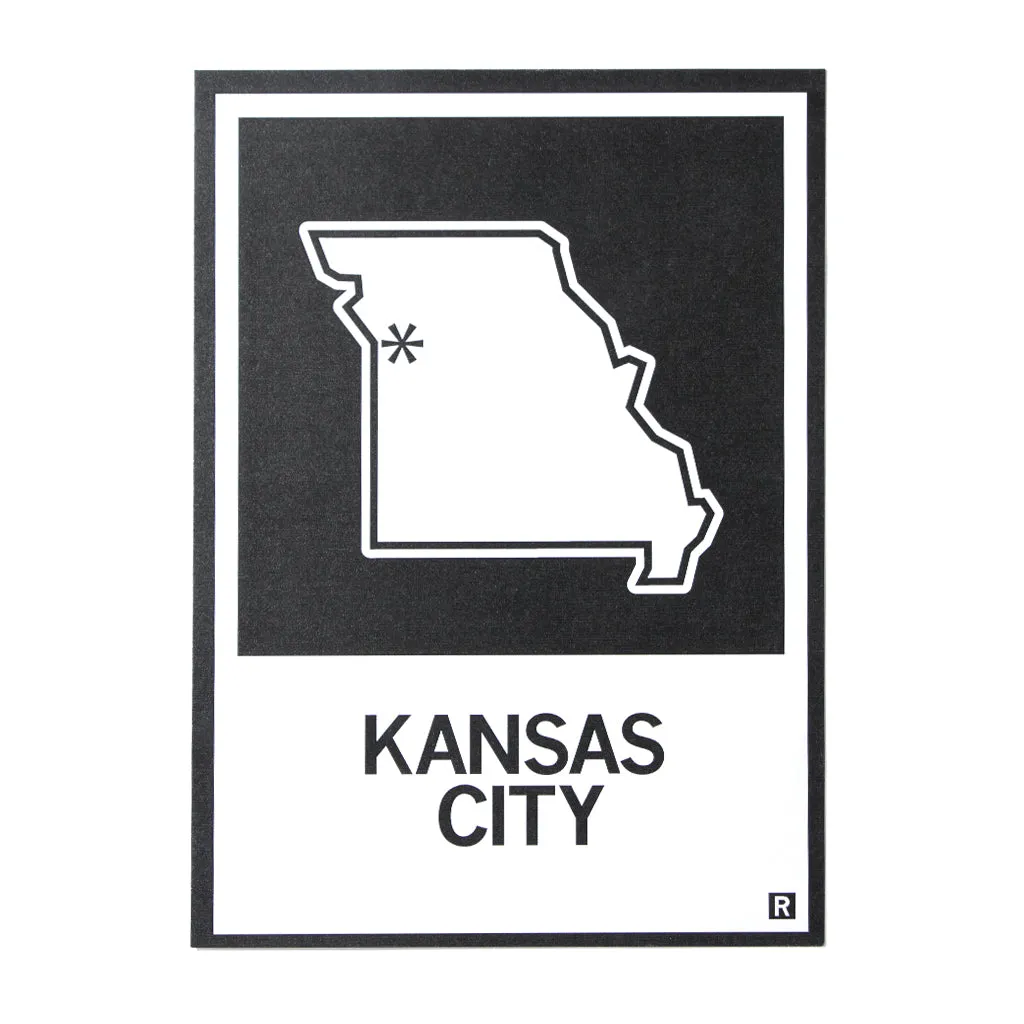 Kansas City, Missouri Outline Postcard