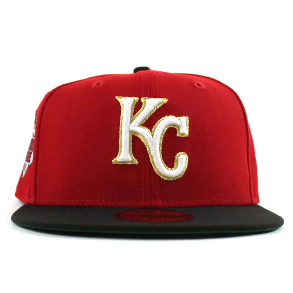 Kansas City Royals 2012 All Star Game New Era 59Fifty Fitted Hat (Scarlet Red Black Green Under Brim)