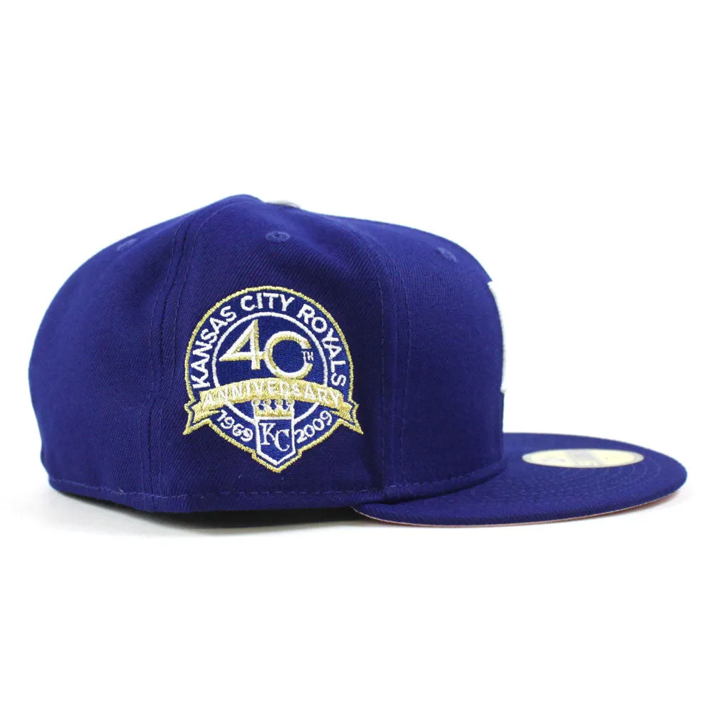 Kansas City Royals 40th Anniversary New Era 59Fifty Fitted Hat (Pink Under Brim)