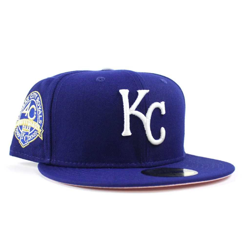Kansas City Royals 40th Anniversary New Era 59Fifty Fitted Hat (Pink Under Brim)