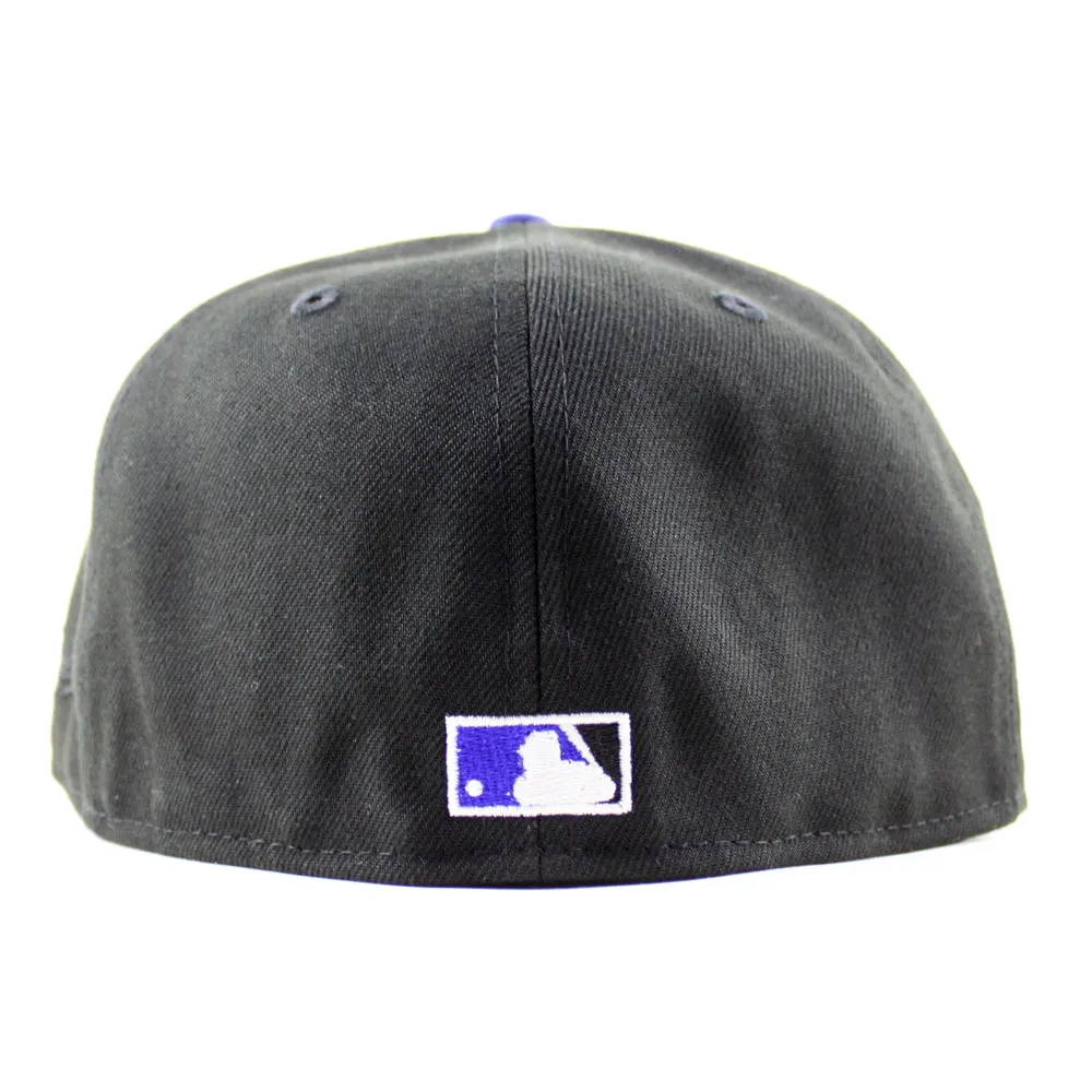 Kansas City Royals 50th Anniversary New Era 59Fifty Fitted Hat (Black Royal Blue Gray Under Brim)