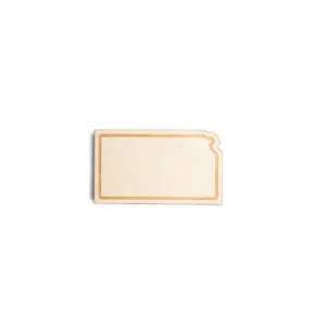 Kansas Outline Wood Magnet