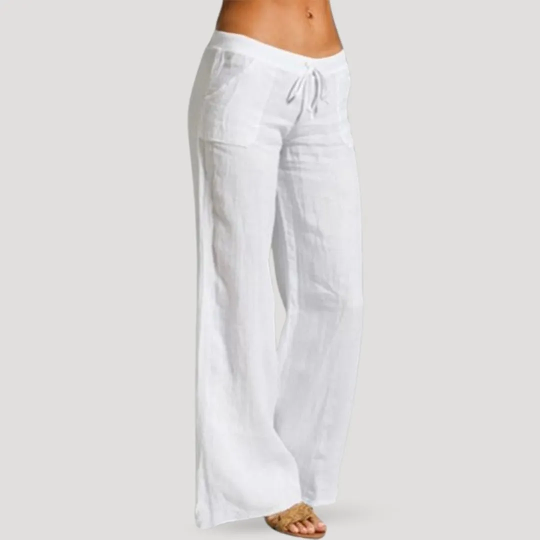 Linen Pants – Drawstring Waist – Relaxed Fit