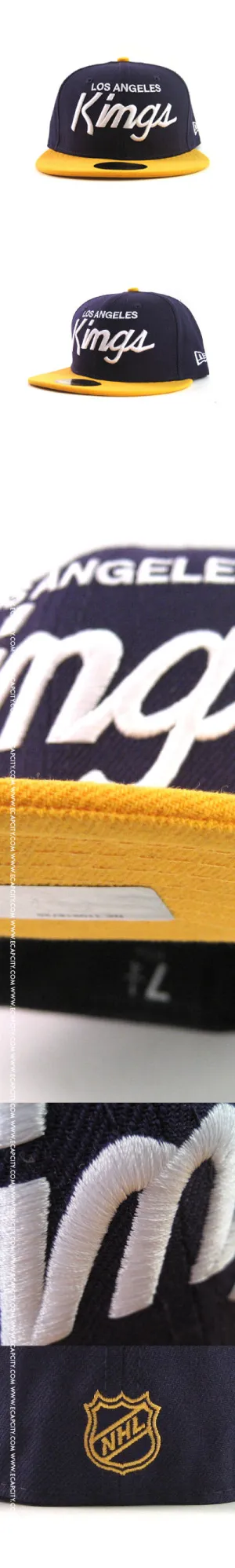 Los Angeles Kings 59Fifty New Era Fitted Hats (LA Lakers Color Way)
