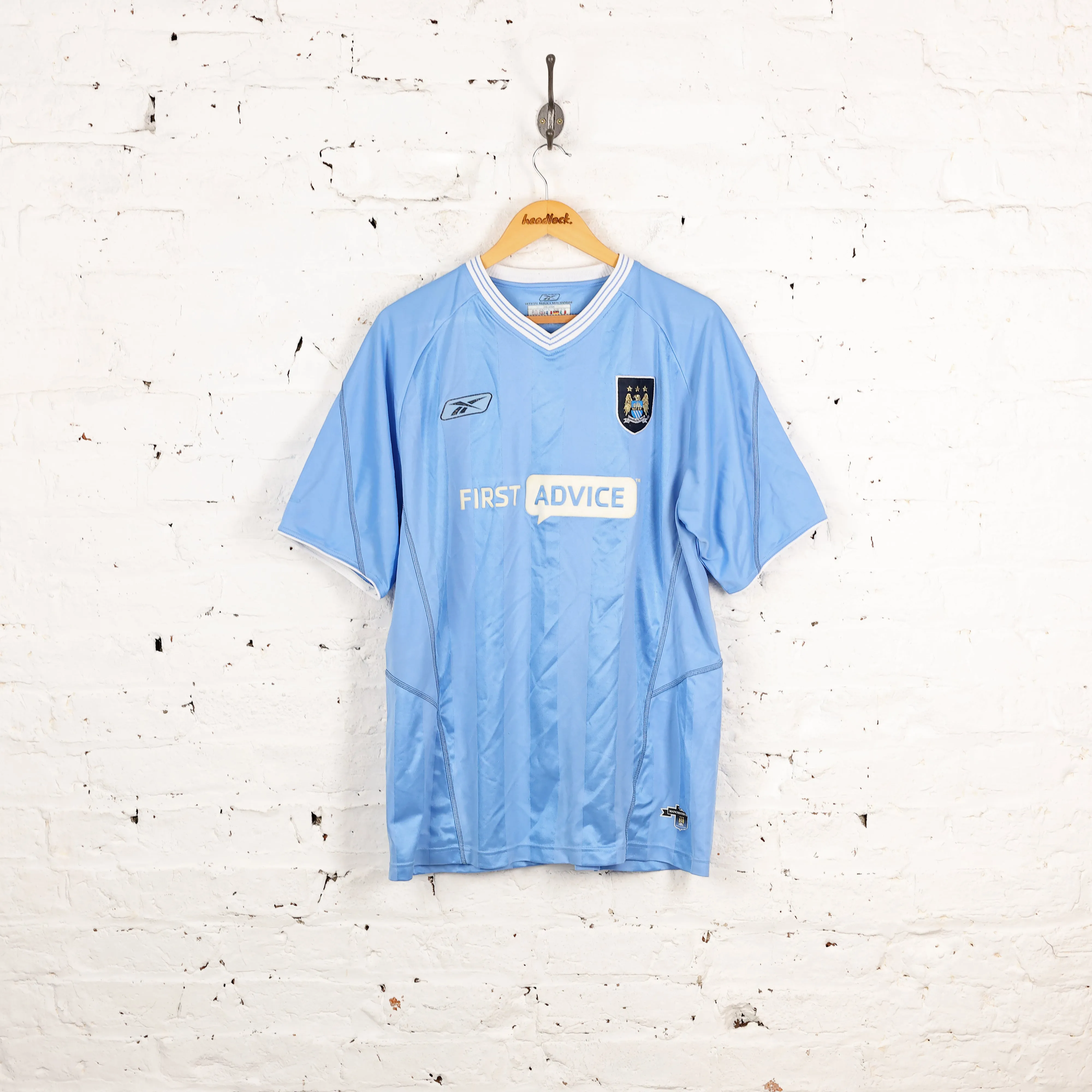 Manchester City 2003 Home Football Shirt - Blue - L