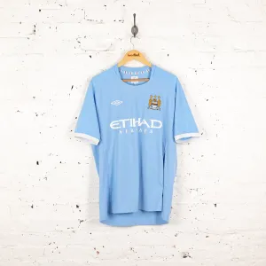 Manchester City 2010 Umbro Home Football Shirt - Blue - XL