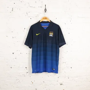 Manchester City 2014 Kompany Away Football Shirt - Blue - XL