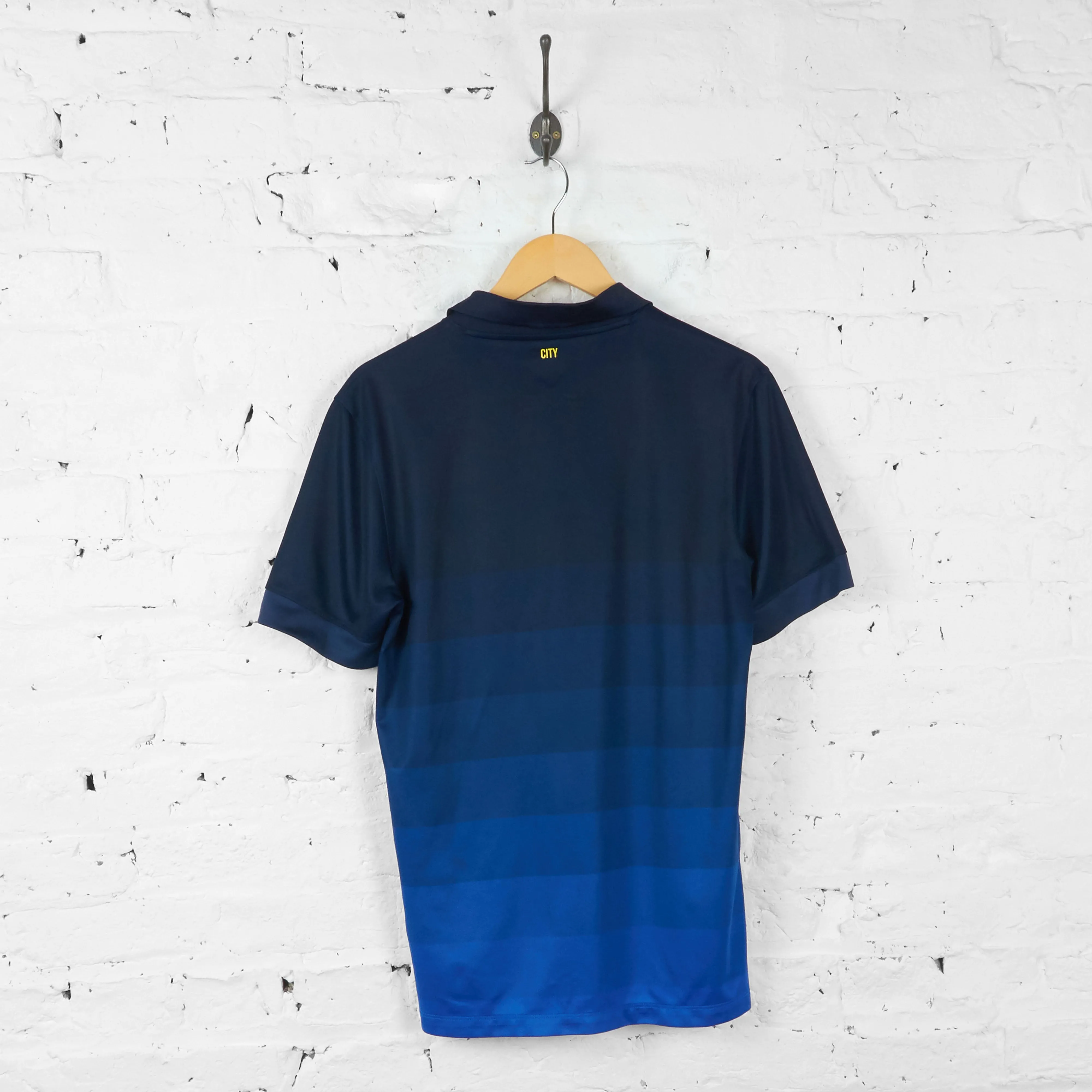 Manchester City 2014 Nike Away Football Shirt - Blue - M