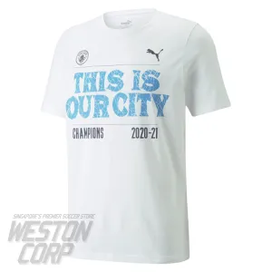 Manchester City Adult 2021-22 SS EPL Winners Tee