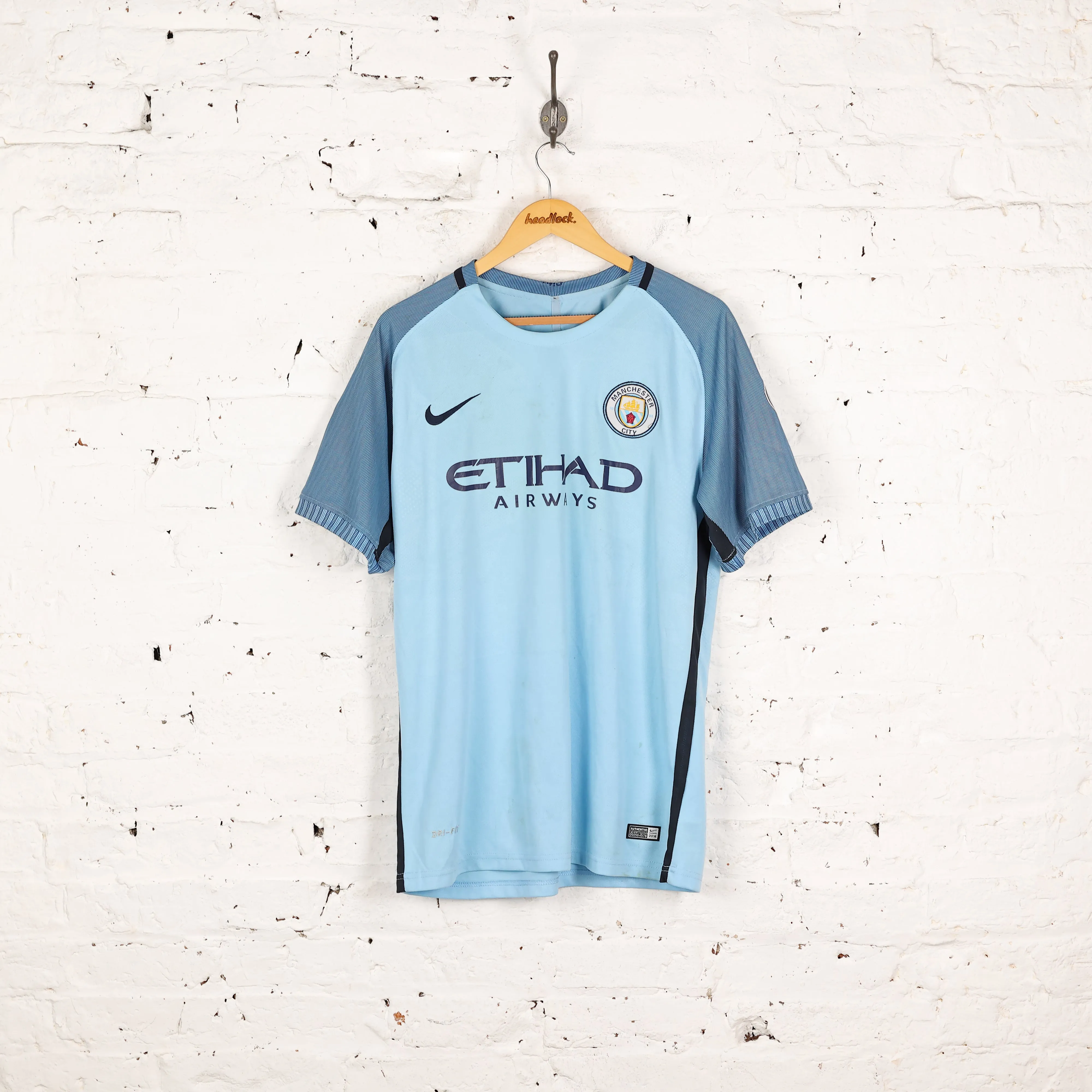 Manchester City Silva 2016 Nike Home Football Shirt - Blue - XL