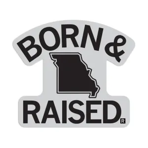 MO Born & Raised Grey Die-Cut Sticker