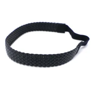 New York Collection Vegan Leather Woven Headwrap