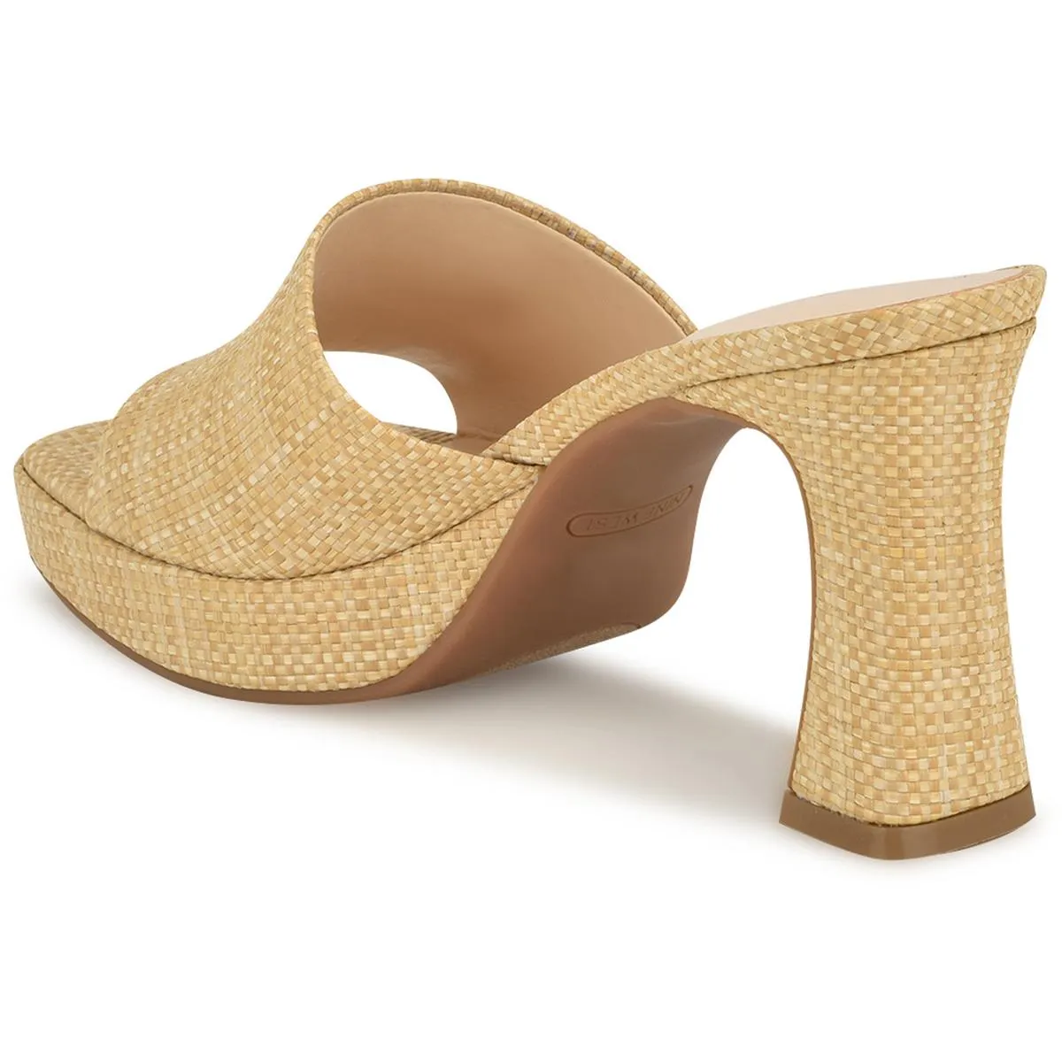 Nine West Womens BANNAH2 Laceless Woven Mule Sandals