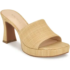 Nine West Womens BANNAH2 Laceless Woven Mule Sandals