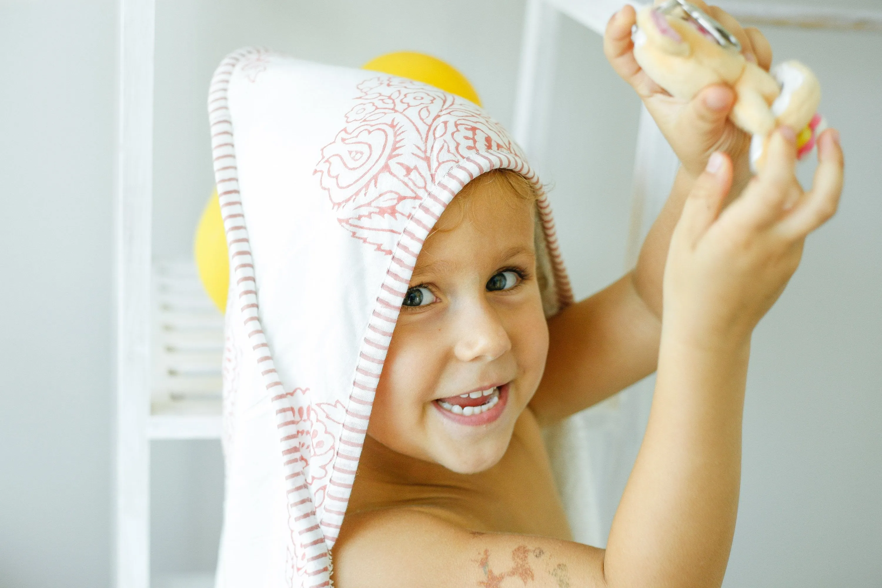 Pink City Hooded Towel