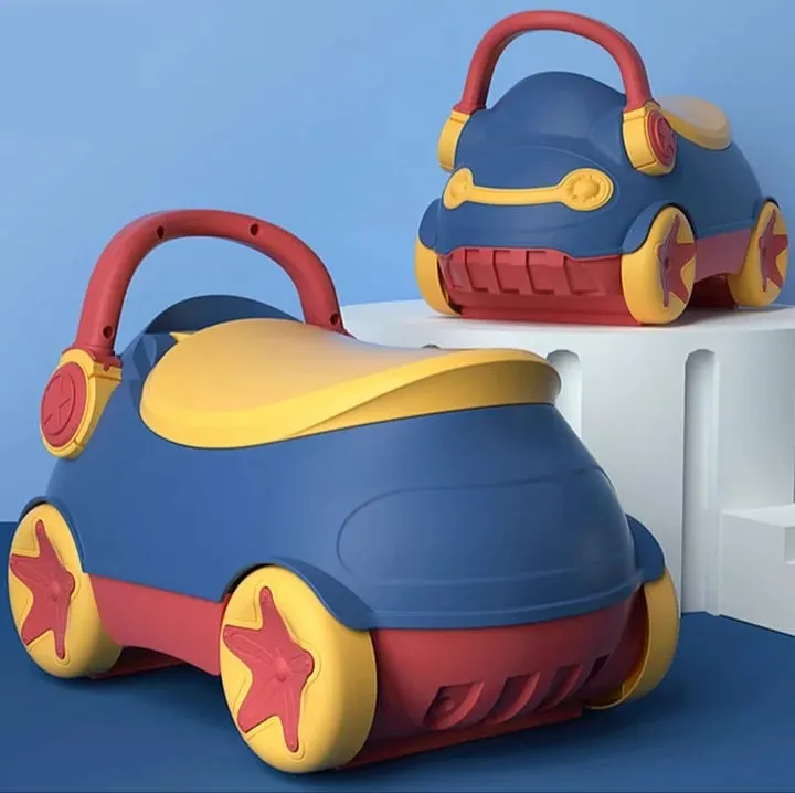 Potty Trainer Yellow And Blue Baby Potty Seat Car Shape