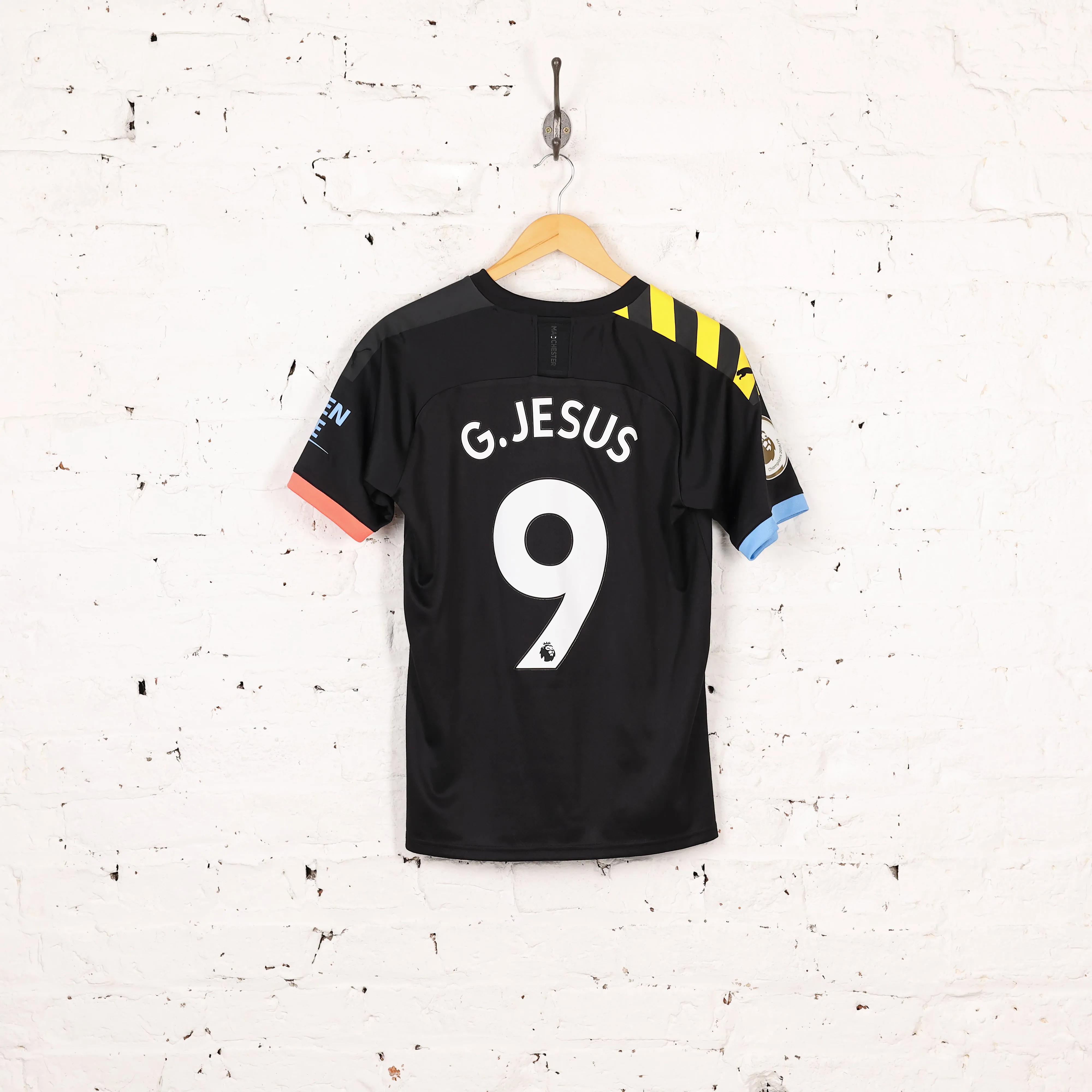 Puma Manchester City 2019 Jesus Away Football Shirt - Black - S