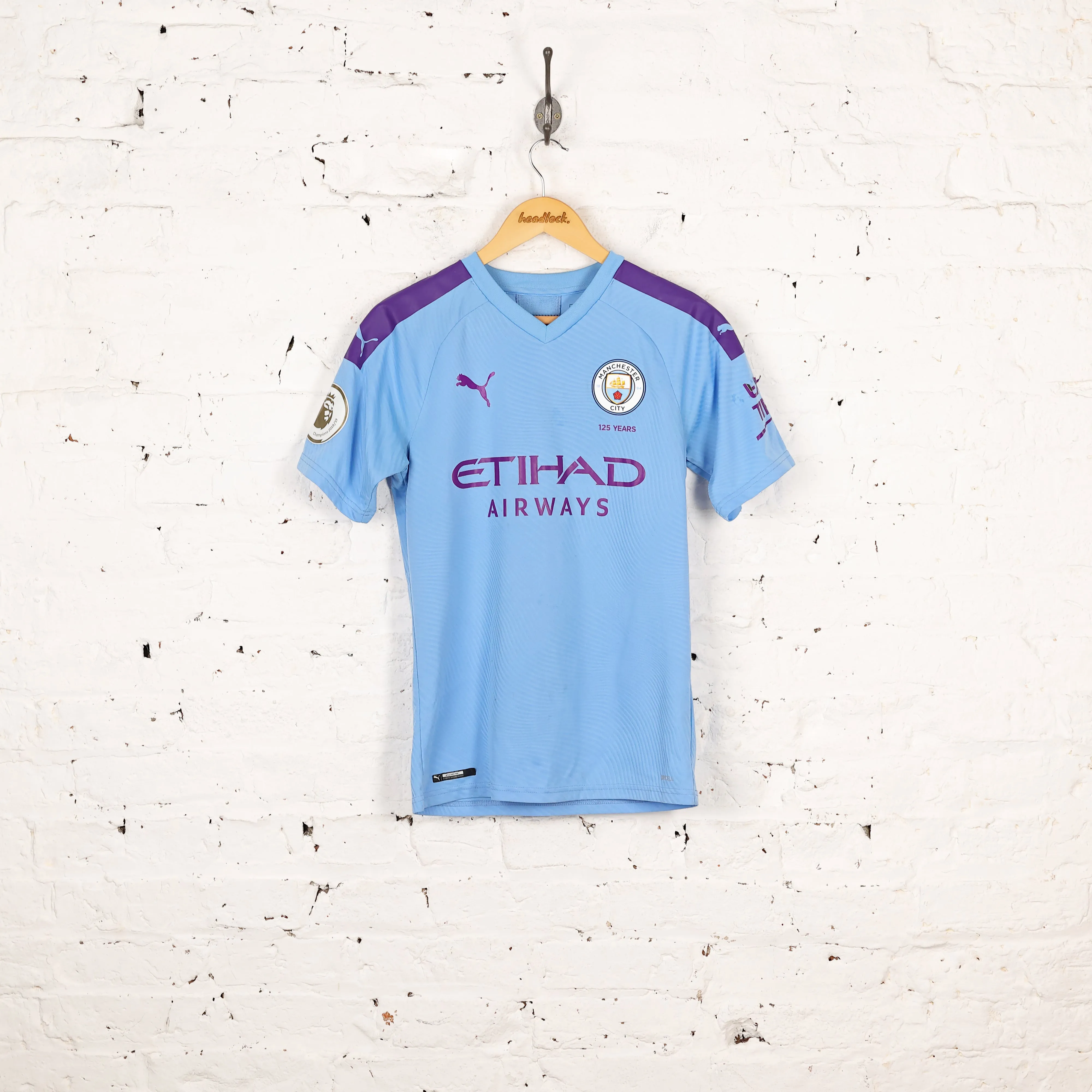 Puma Manchester City 2019 Kun Aguero Home Football Shirt - Blue - S