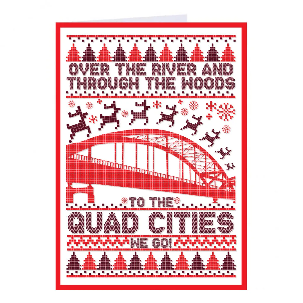 Quad Cities: Over The River Greeting Card