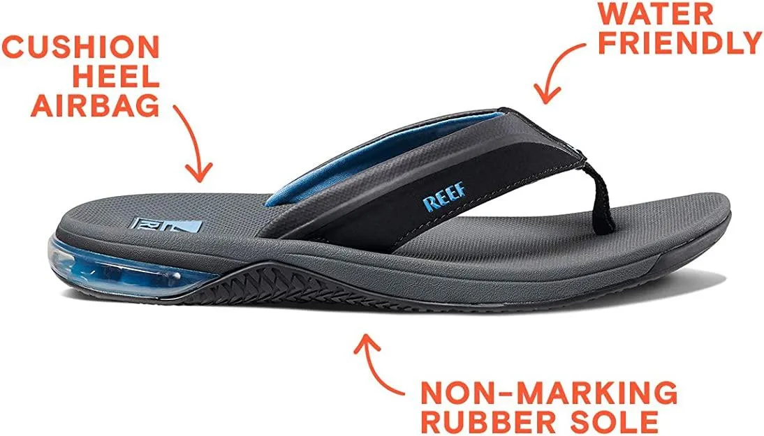 Reef Men's Anchor Gray Blue Flipflop Sandal