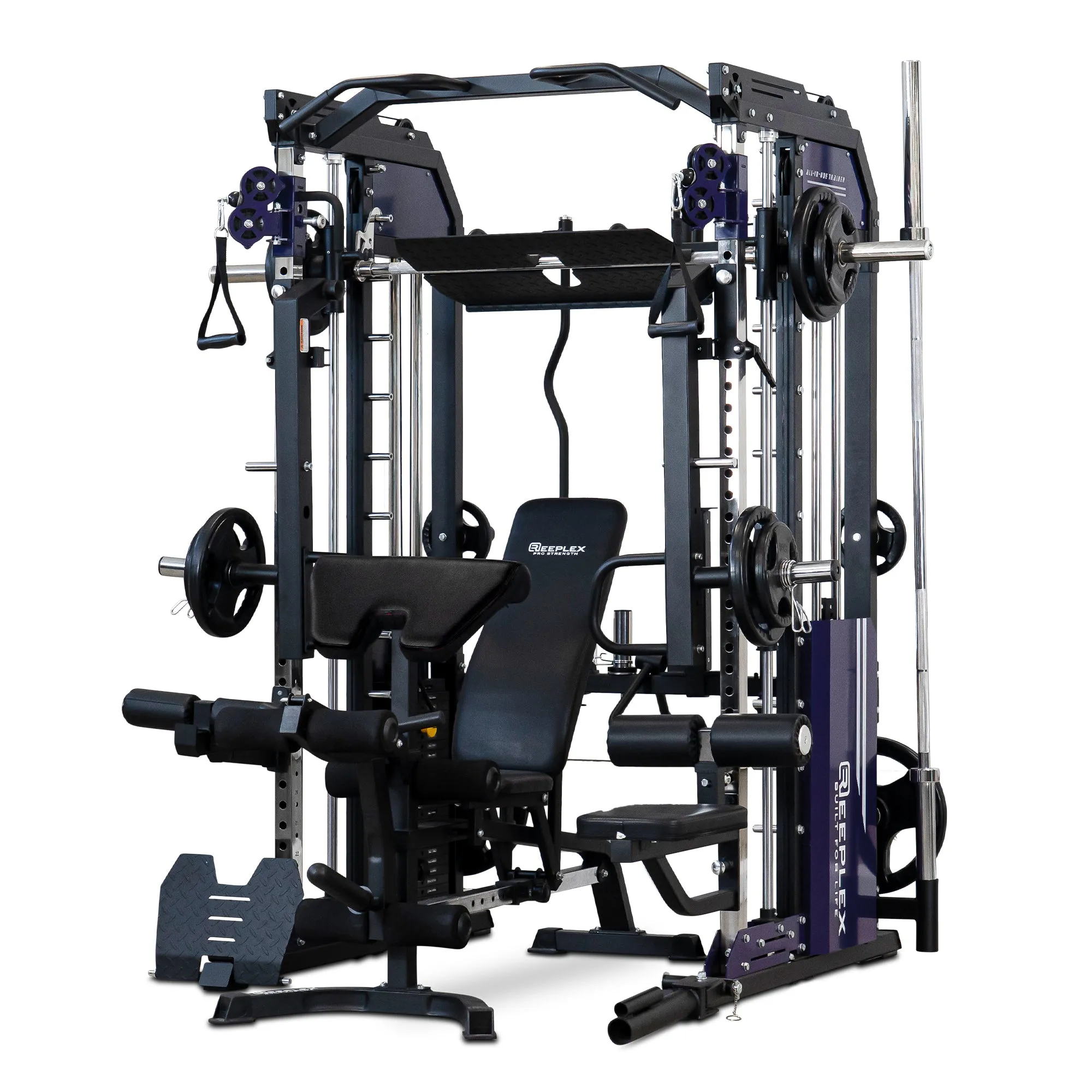 Reeplex Cx3 Multi Gym   Adjustable Bench   100kg Weight Plates   Barbell   Leg Press   Jammer Arms