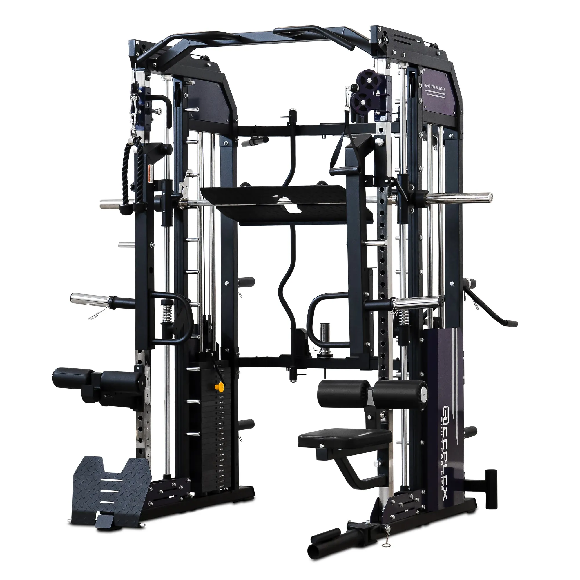 Reeplex Cx3 Multi Gym   Adjustable Bench   100kg Weight Plates   Barbell   Leg Press   Jammer Arms