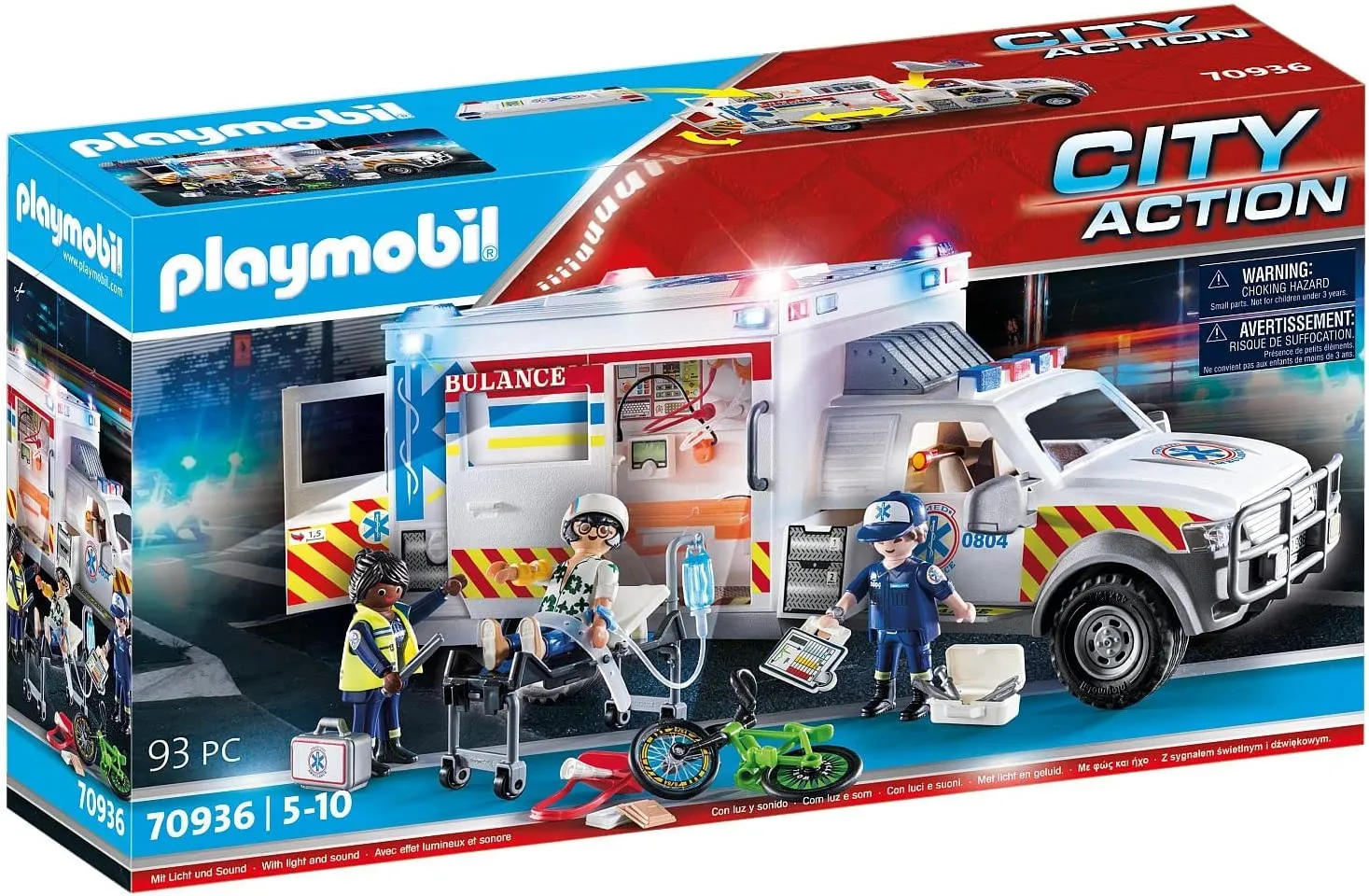 Rescue Vehicles: Ambulance with Lights and Sound
