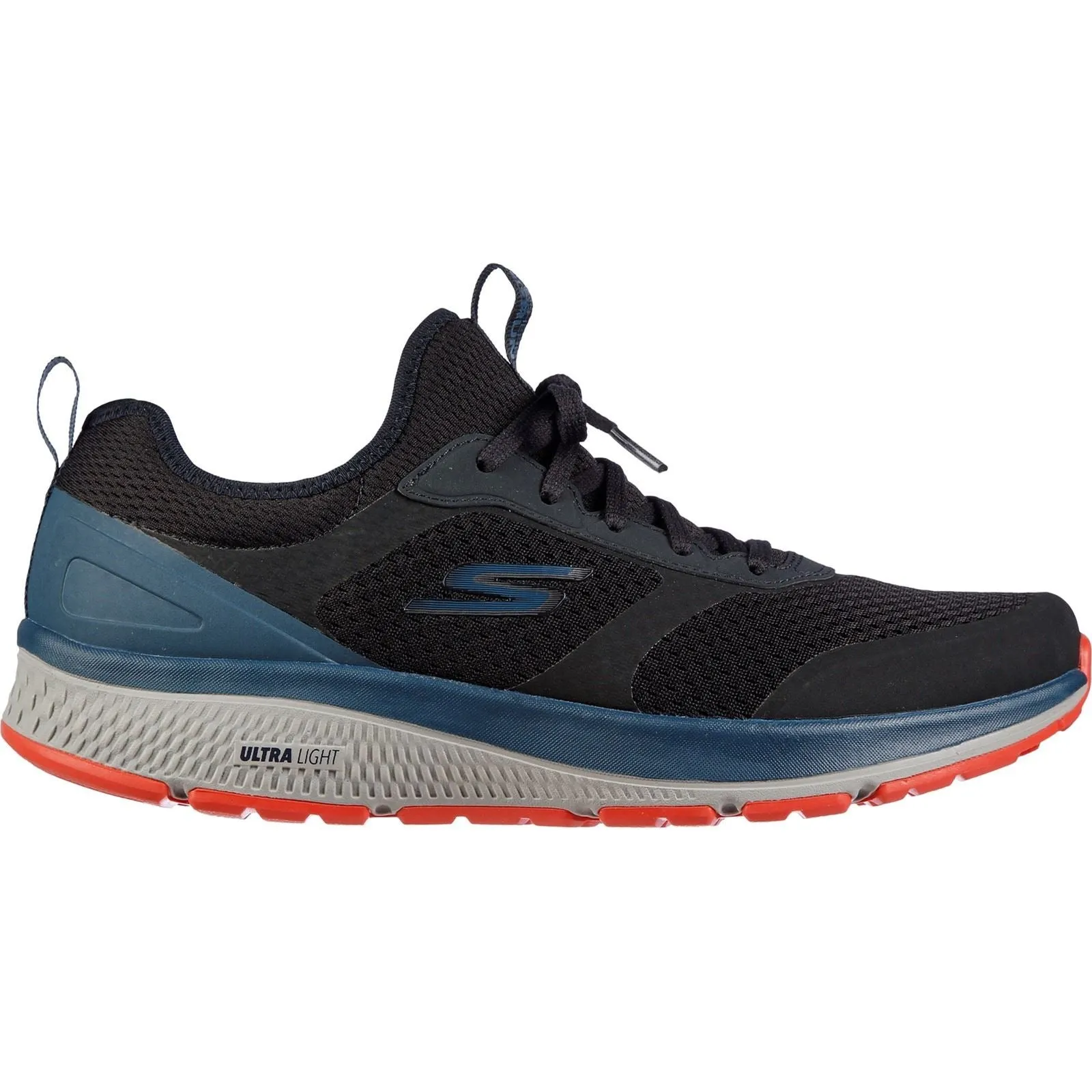 Skechers 220102 GOrun Consistent Herren-Sneaker in weiter Passform, Schwarz/Blau