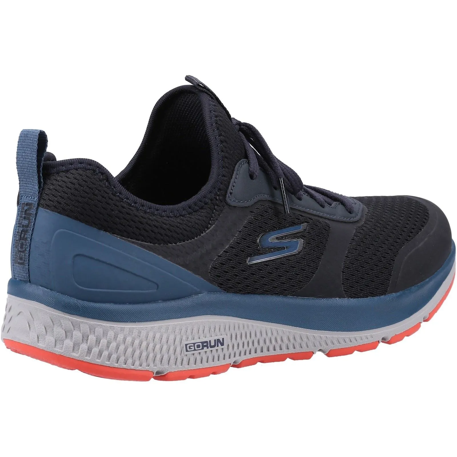 Skechers 220102 GOrun Consistent Herren-Sneaker in weiter Passform, Schwarz/Blau