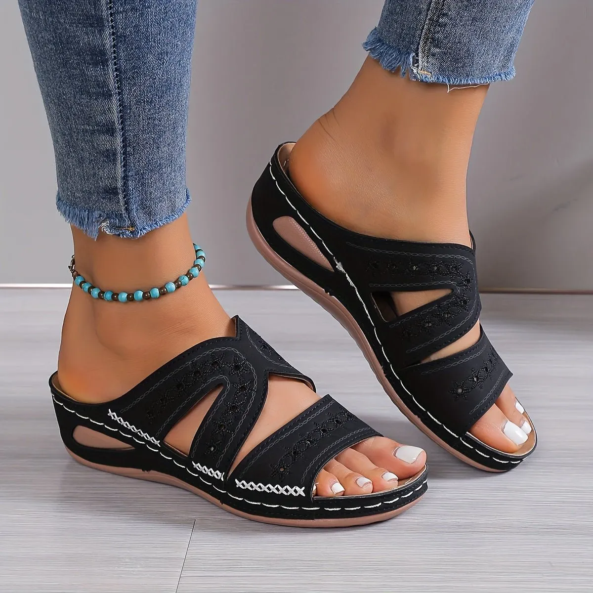 Slip-On Sandals – Arch Support – Casual Everyday Comfort