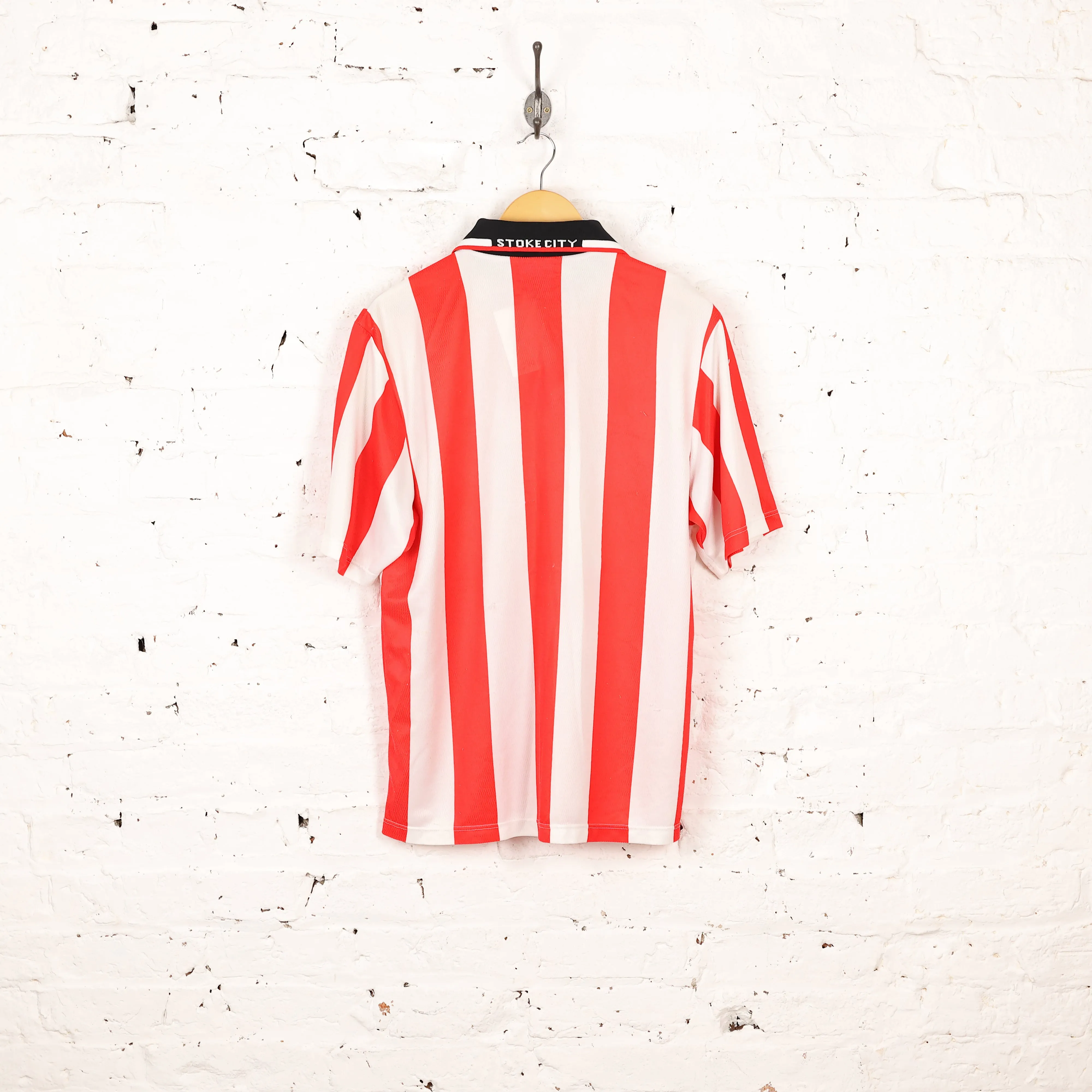 Stoke City Asics 1999 Home Football Shirt - Red - S