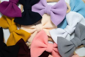 Textured Bow Headband 12 Colors