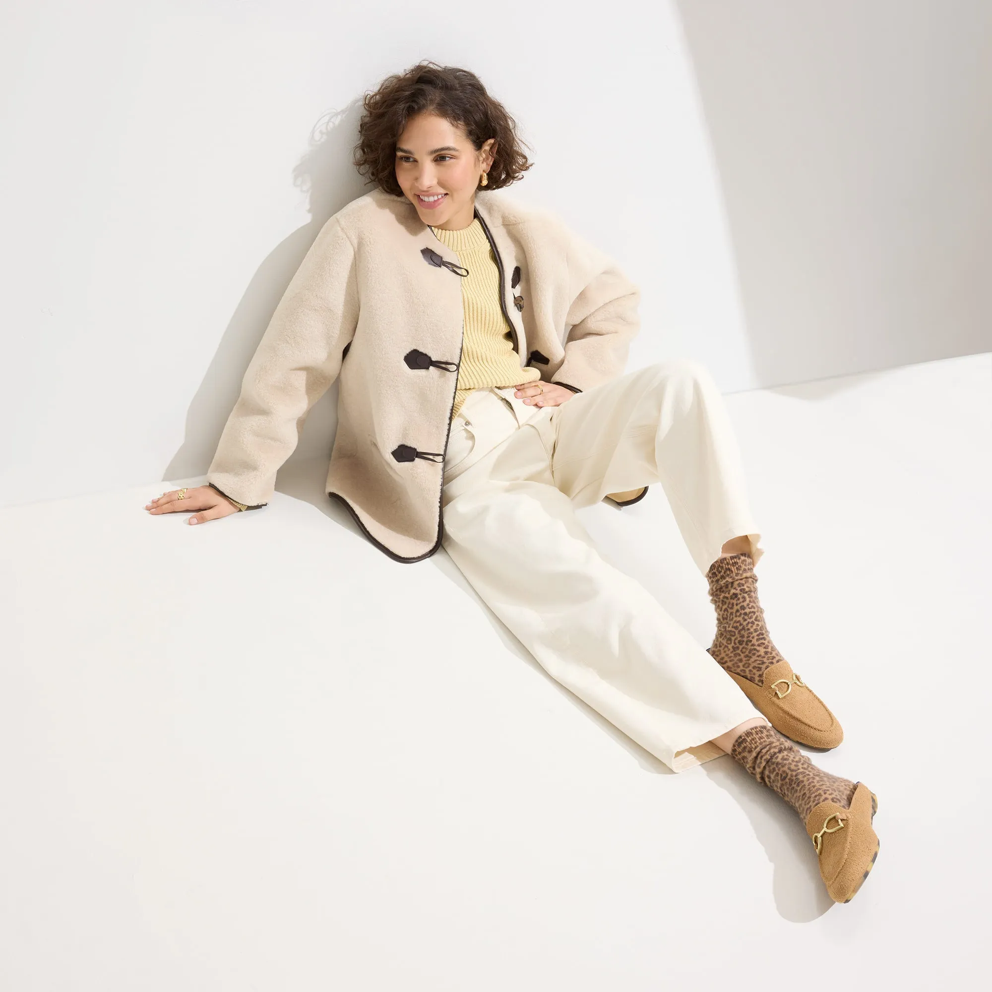 The Double Bit Loafer Mule - Wren Bouclé