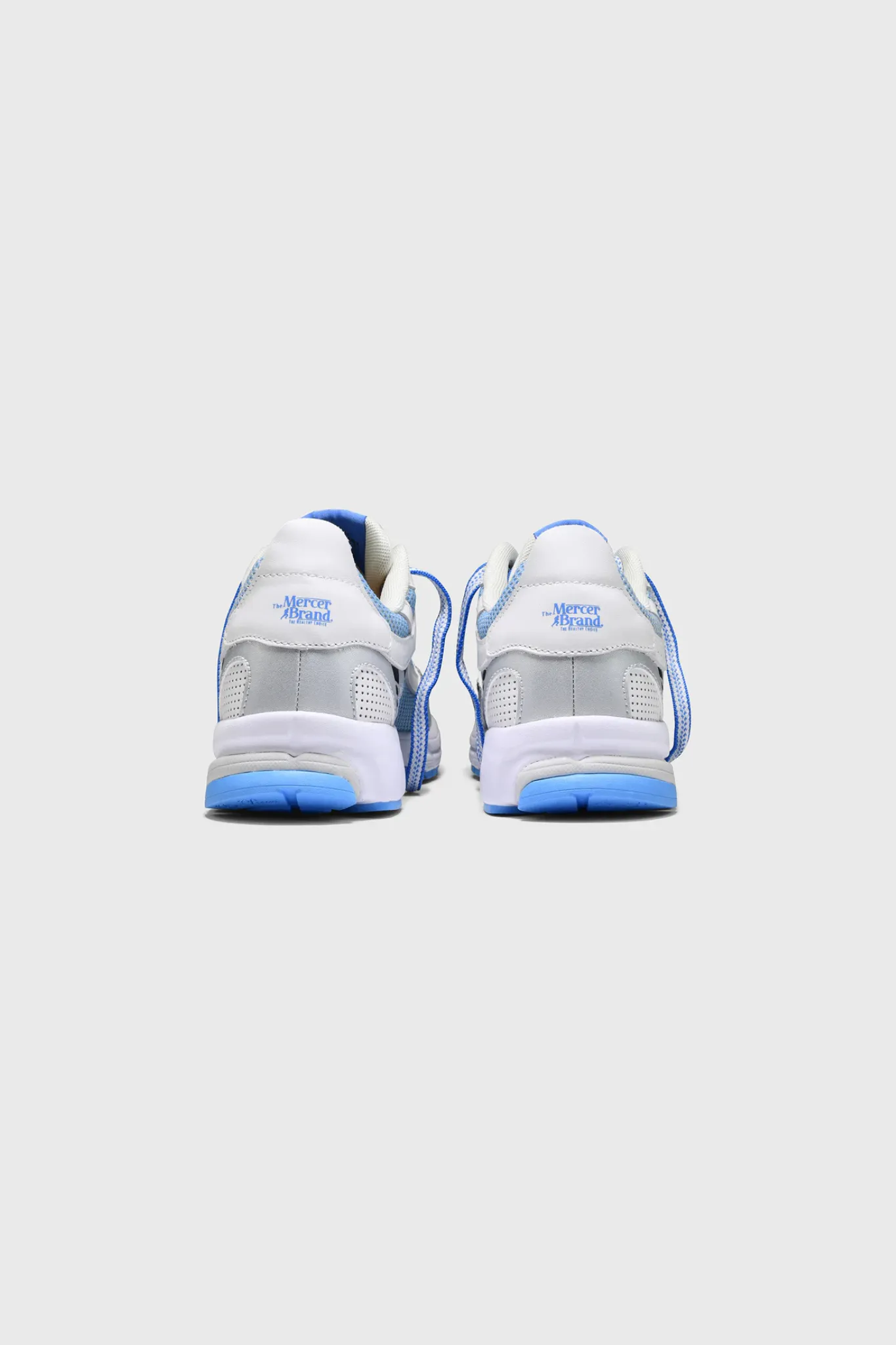 THE RE-RUN WHITE SILVER SNEAKERS - WHITE/BLUE