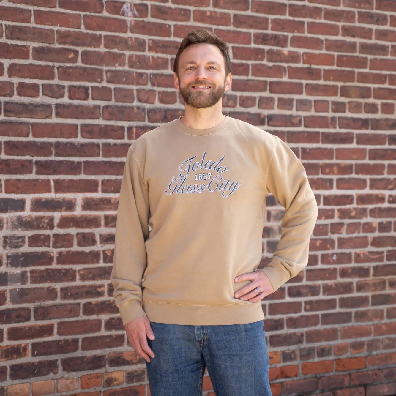 Toledo Glass City Script Embroidered Sweatshirt