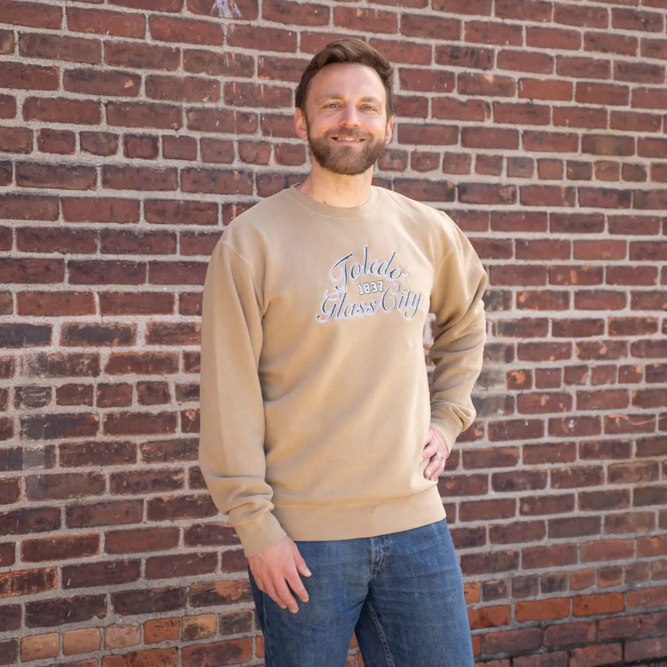 Toledo Glass City Script Embroidered Sweatshirt