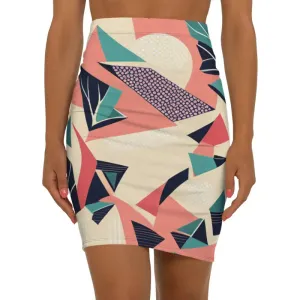 Unleash Creativity with Pastel Abstract Mini Skirt