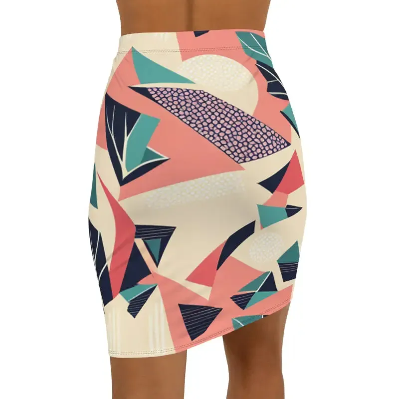 Unleash Creativity with Pastel Abstract Mini Skirt