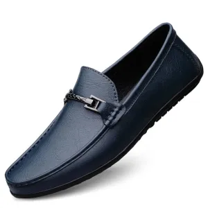 UrbaneEleganz Echtes Leder Slip-On Loafers