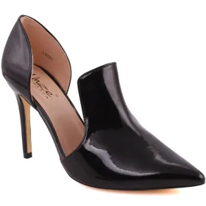 Women “NAHIA” Closed Pointy Toe Flap Style High Heel Courts
